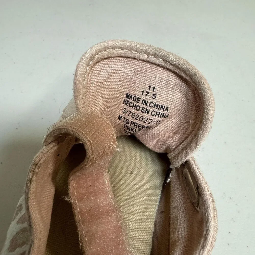 Old Navy Shoes Sneakers Girl's 11 Pink Leopard Heart Play Spring Outdoor